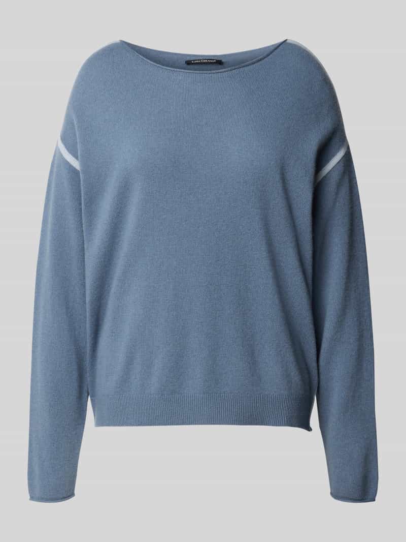 LUISA CERANO Gebreide pullover van een mix van wol en kasjmier met ronde hals