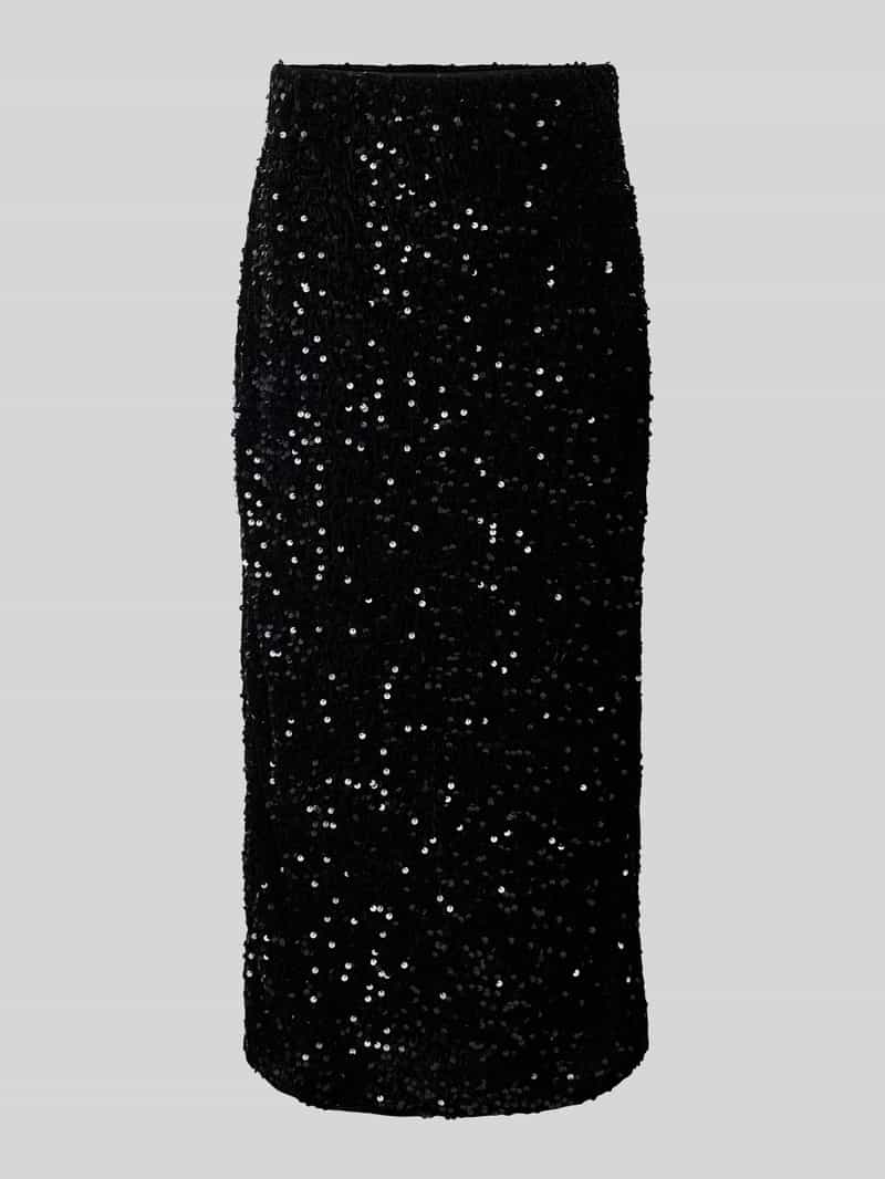 Pieces Nauwsluitende midirok met pailletten model 'KAM'
