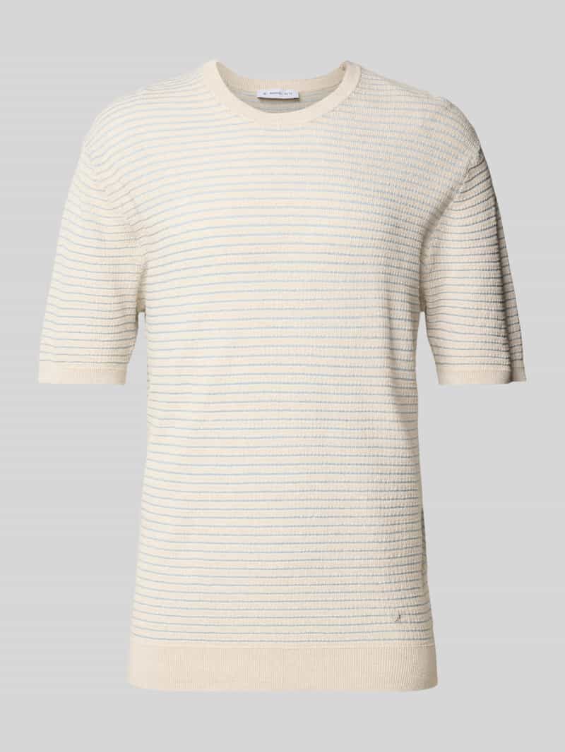 Manuel Ritz Gebreid shirt met ronde hals