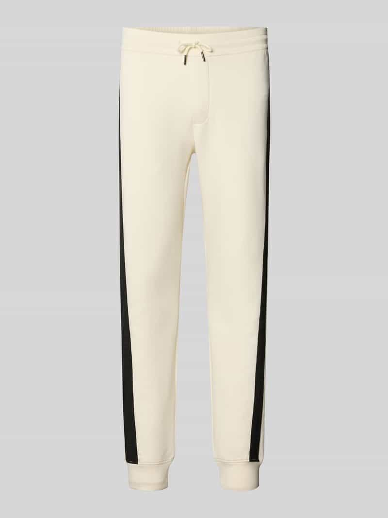 Armani Exchange Sweatpants mit Bordüre in Weiss, Größe XXL 2093893XXL