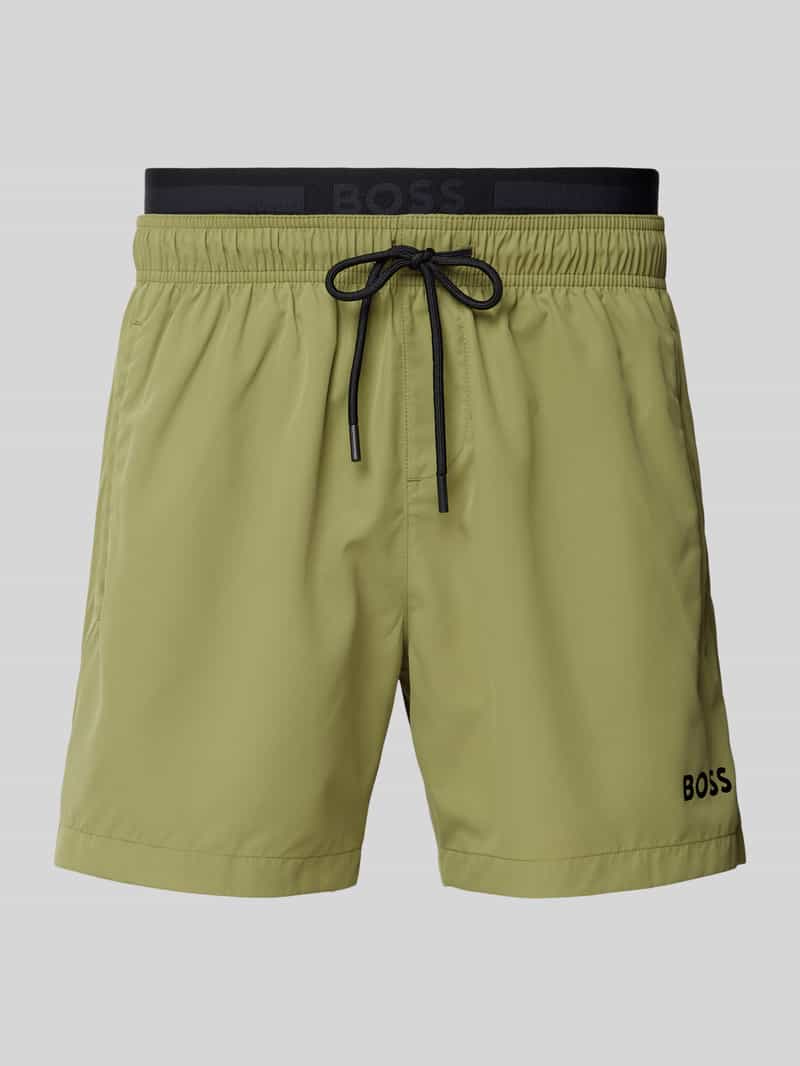 Boss Relaxed fit zwembroek met labelprint model 'AMUR'
