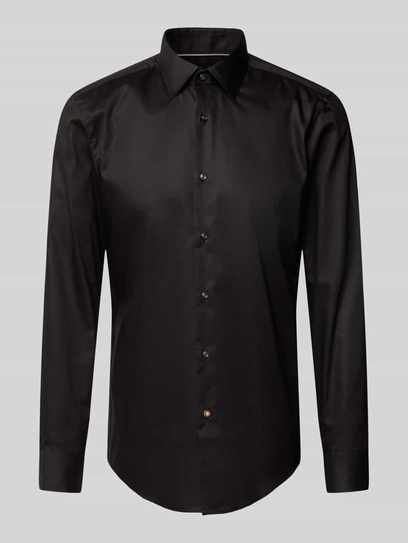 Slim fit zakelijk overhemd met kentkraag, model 'Hank Kent'