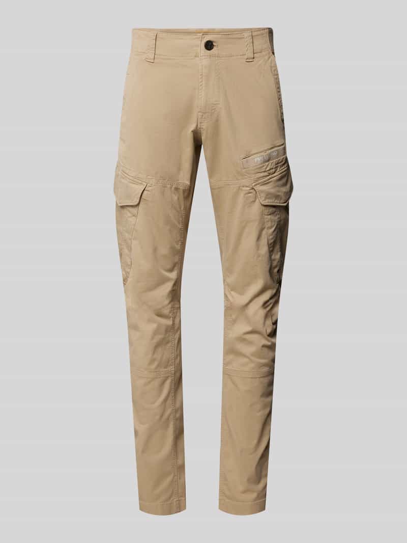 PME Legend Tapered fit cargobroek met labelprint model 'NORDROP'