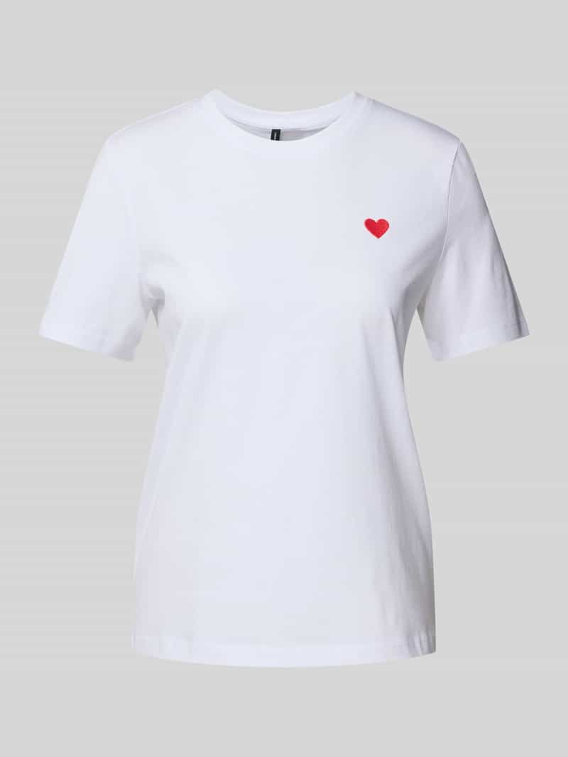 Vero Moda Regular fit T-shirt met motiefstitching model 'PAULINA'