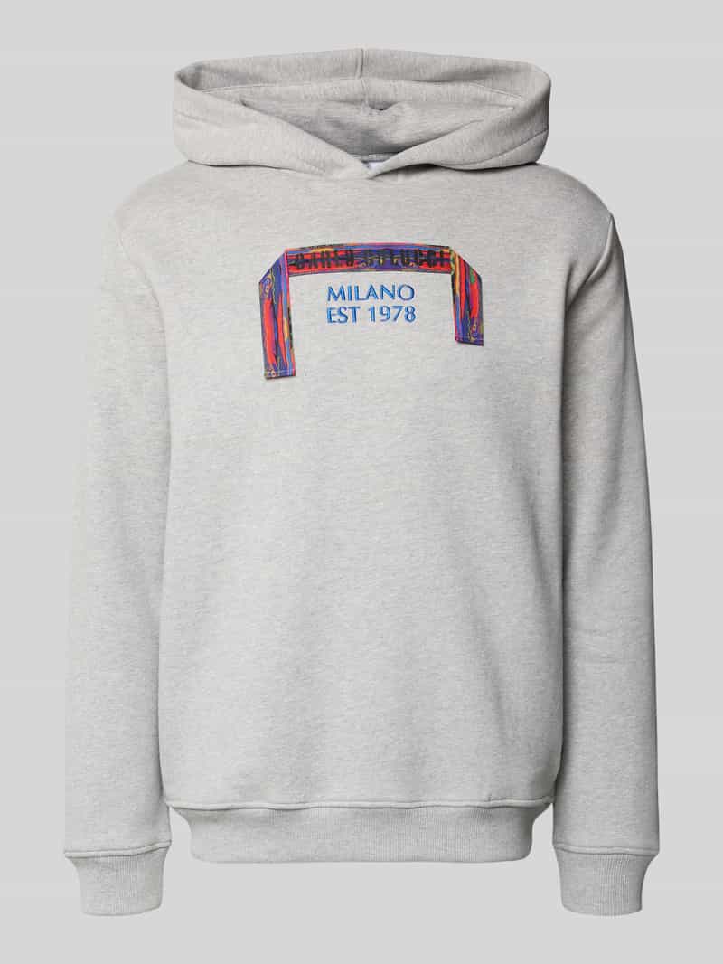 carlo colucci Regular fit hoodie met stitching