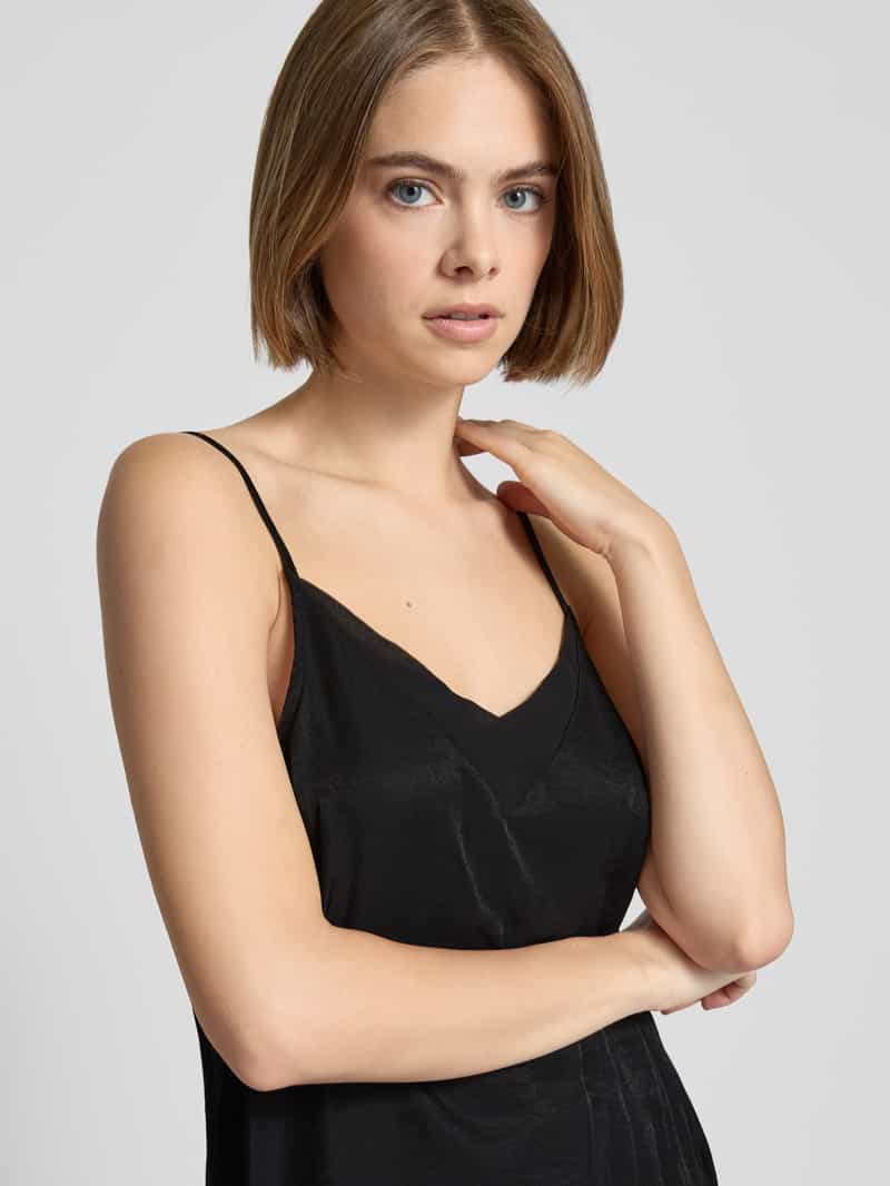 Only Regular fit top met bandjes met viscose en mesh model 'MELVA'