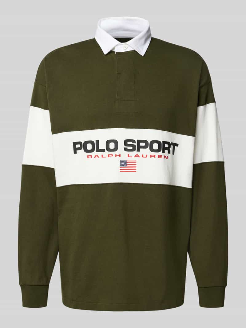 Polo Ralph Lauren Sweatshirt met polokraag en labelprint