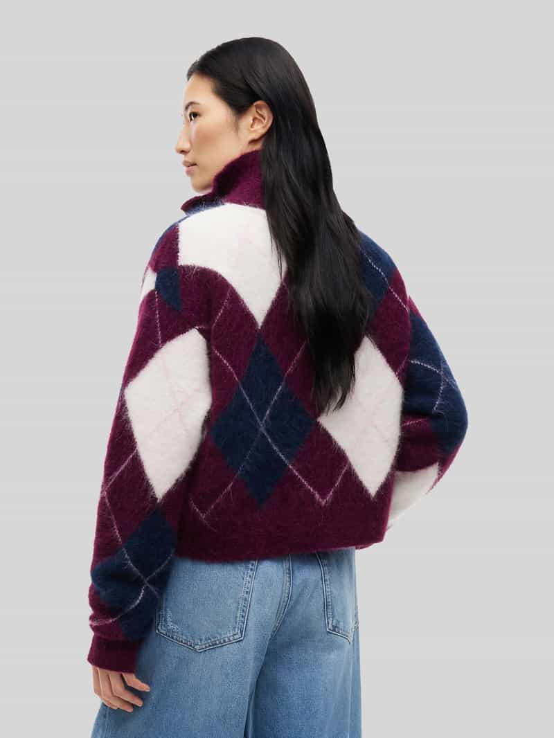 Tommy Jeans Regular fit pullover van mix van alpaca en wol