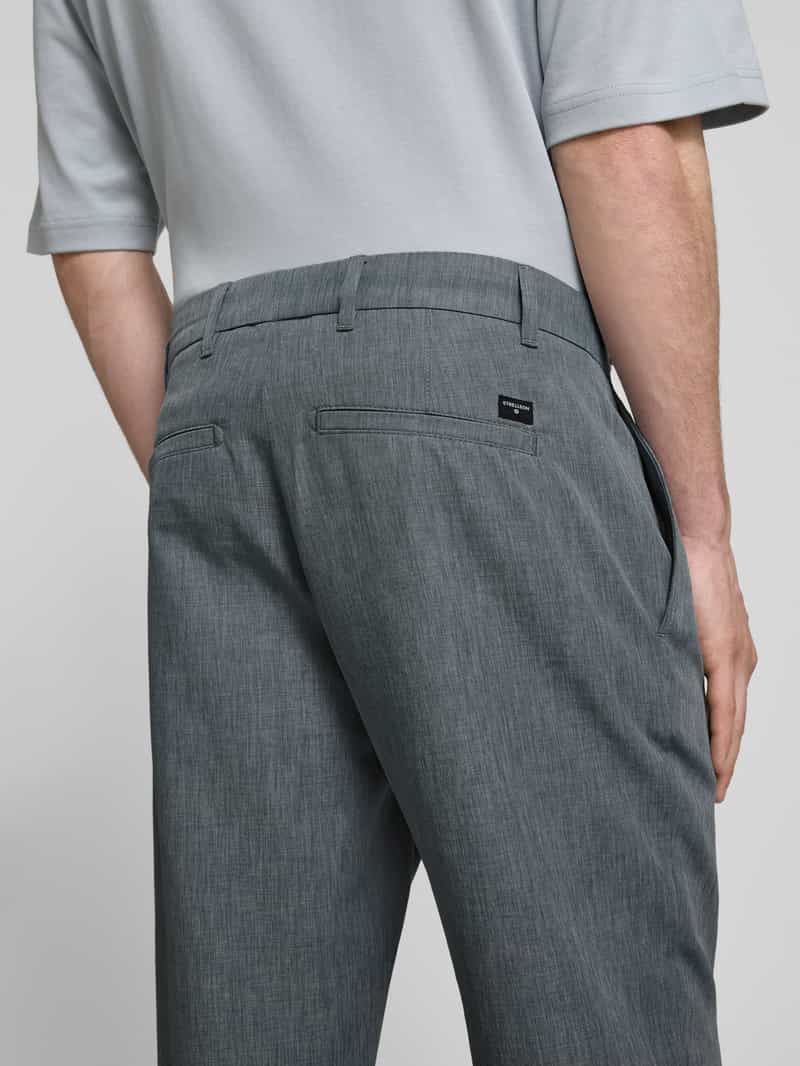 Strellson Regular fit bandplooibroek met labeldetail model 'Louis'
