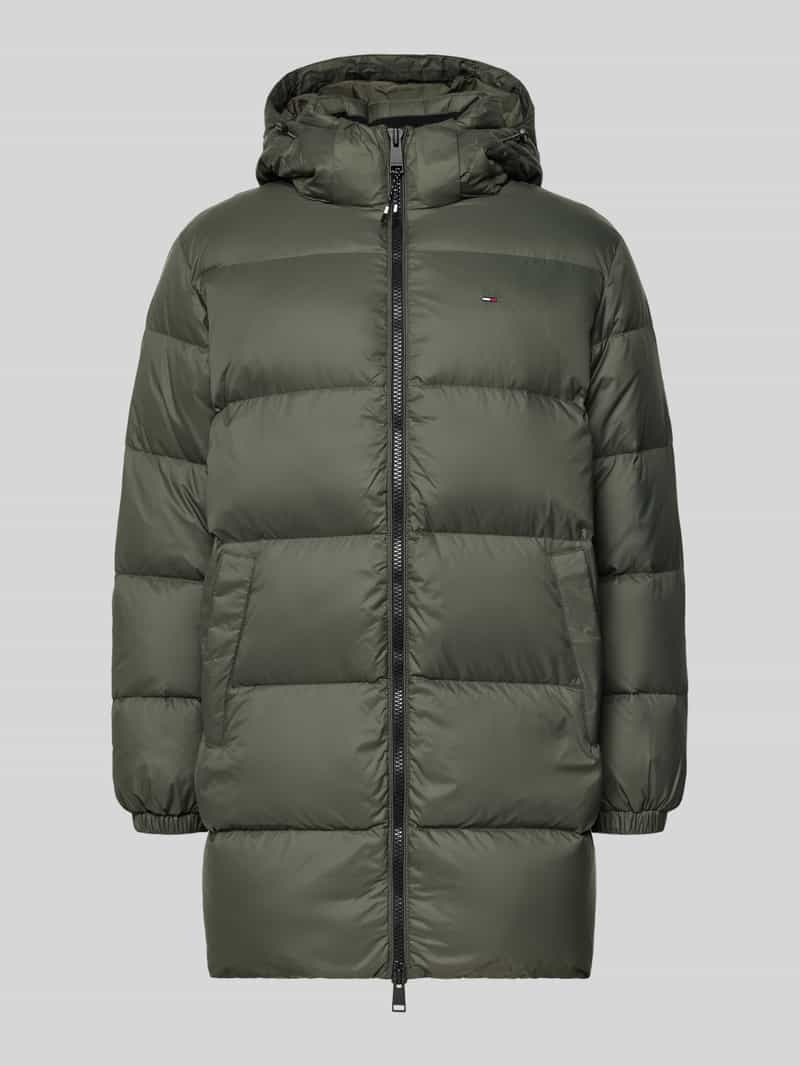 Tommy Jeans Regular fit lange donsjas met logostitching