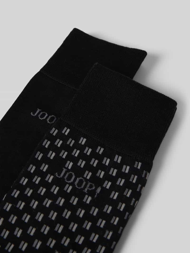 JOOP! Collection Sokken met logostitching in een set van 2 paar model 'JACQUARD'