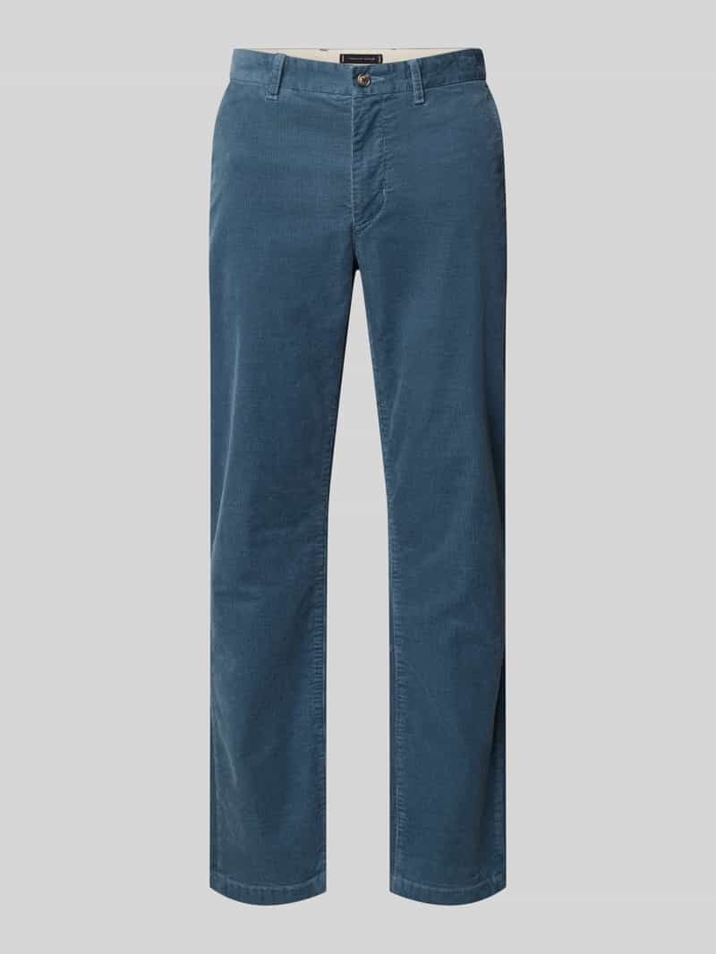 Tommy Hilfiger Straight leg coduroy broek van katoenmix model 'DENTON'