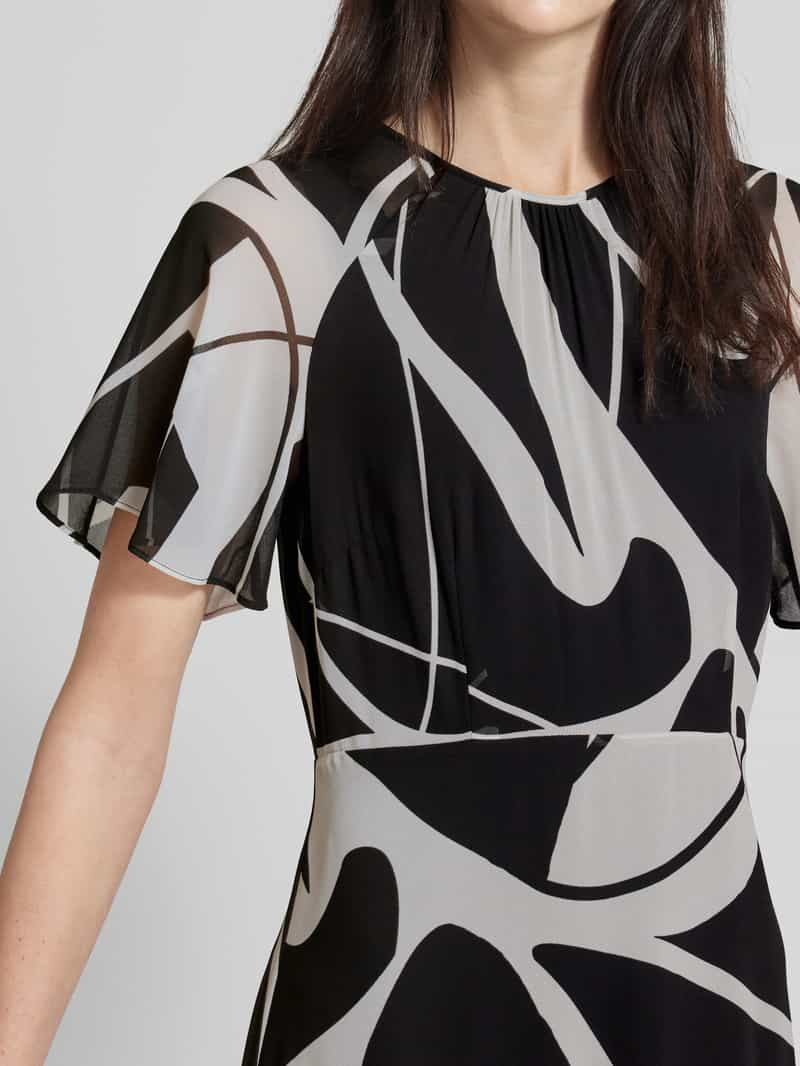 comma Midi-jurk met all-over motief