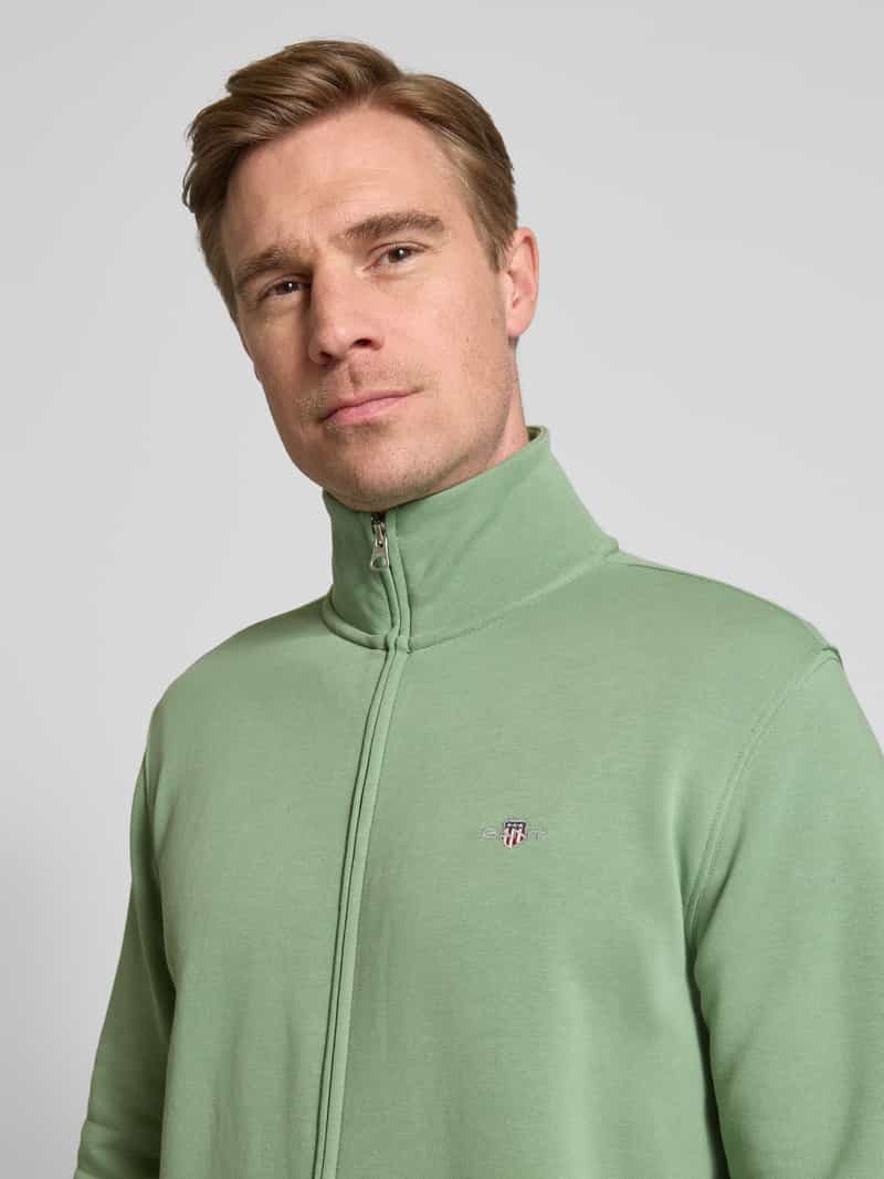Gant Regular fit sweatjack met labelstitching