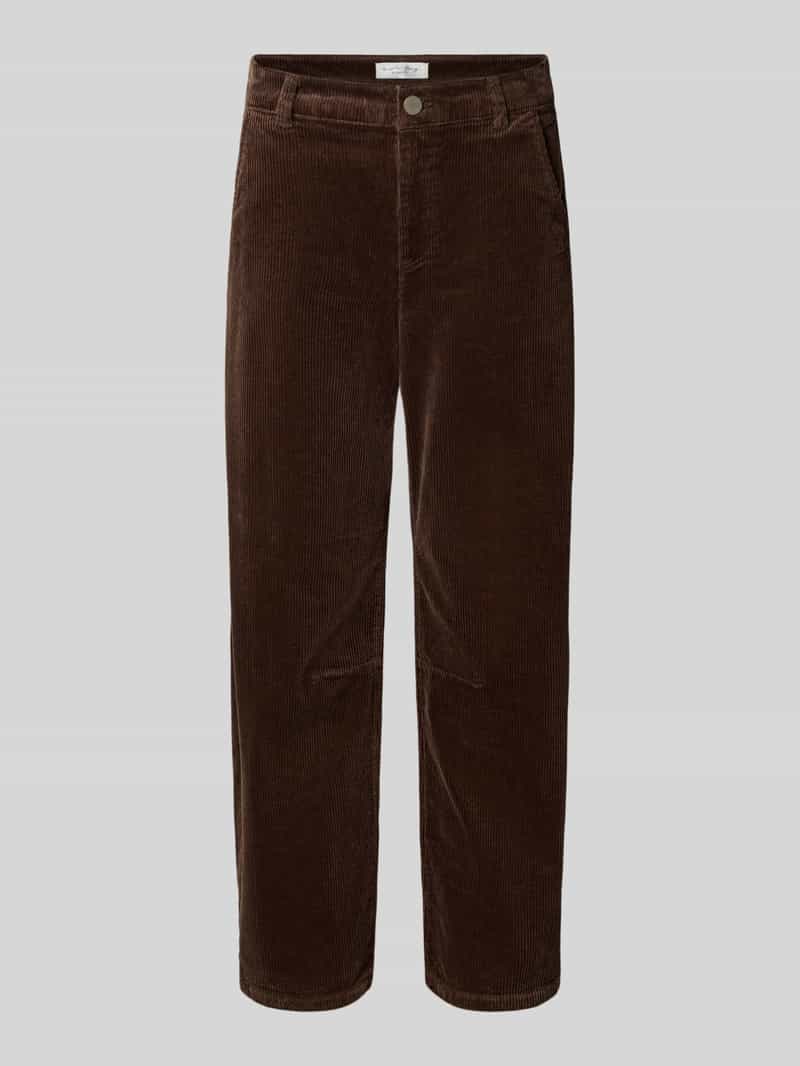 Christian Berg Woman Corduroy broek met Franse steekzakken