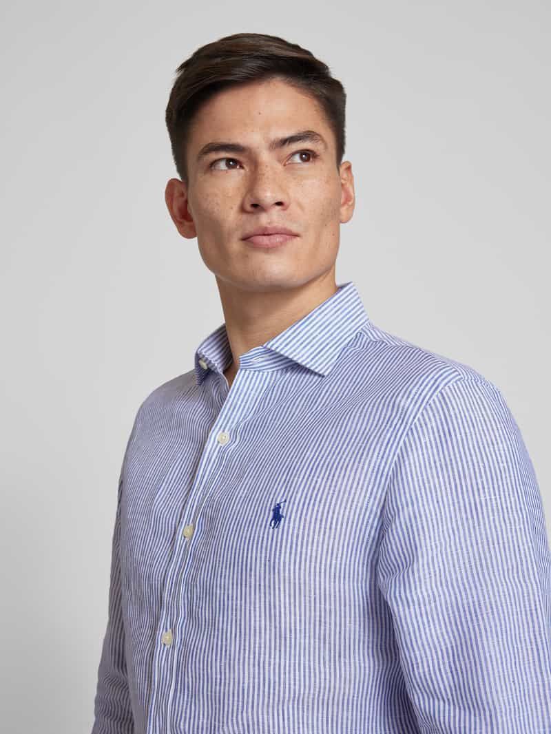 Polo Ralph Lauren Slim fit linnen overhemd met streepmotief