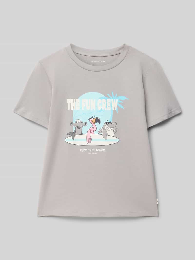 Tom Tailor Regular fit T-shirt van puur katoen