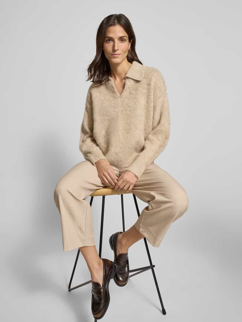 Opus Gebreide pullover met ribboorden model 'Pelsie'