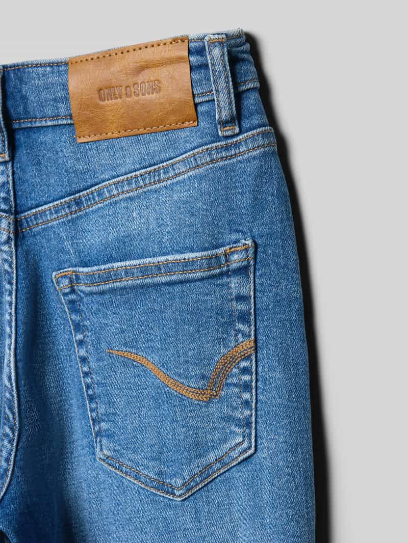 Only & Sons Tapered fit jeans van katoenmix model 'YOKE'