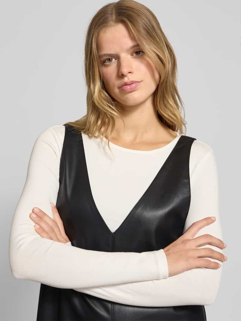 Only Mini-jurk in leerlook model 'HEIDI'