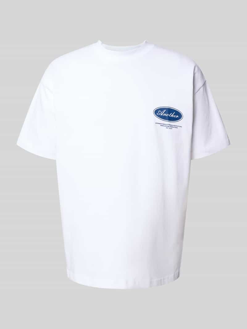 ANOTHER COTTON LAB Oversized T-shirt met labelprint model 'Summer in Paradise'