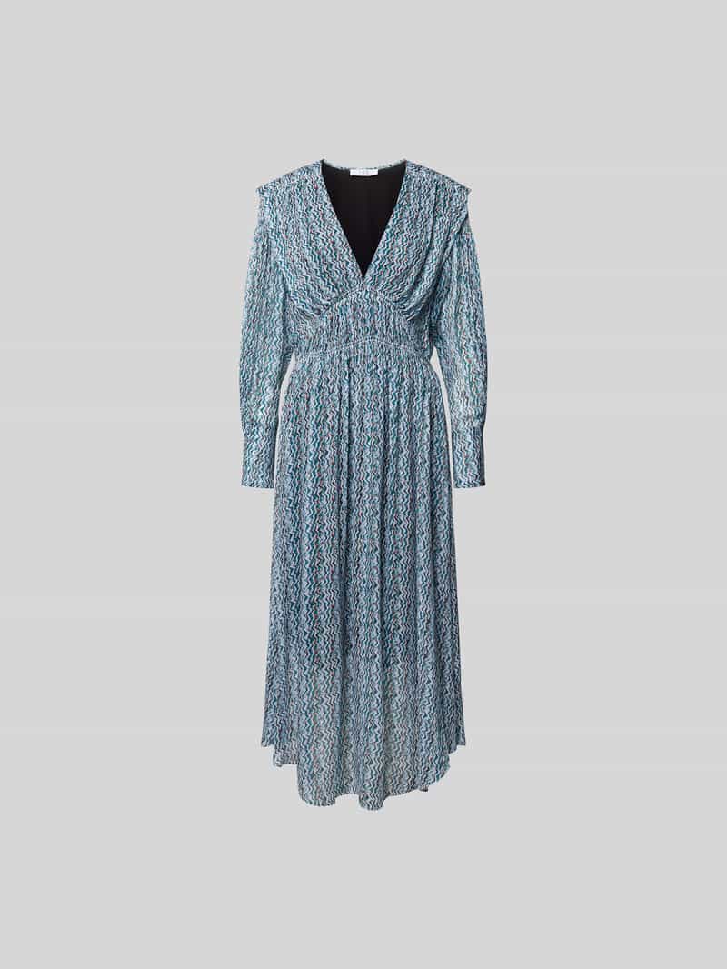 Midi-jurk met V-hals