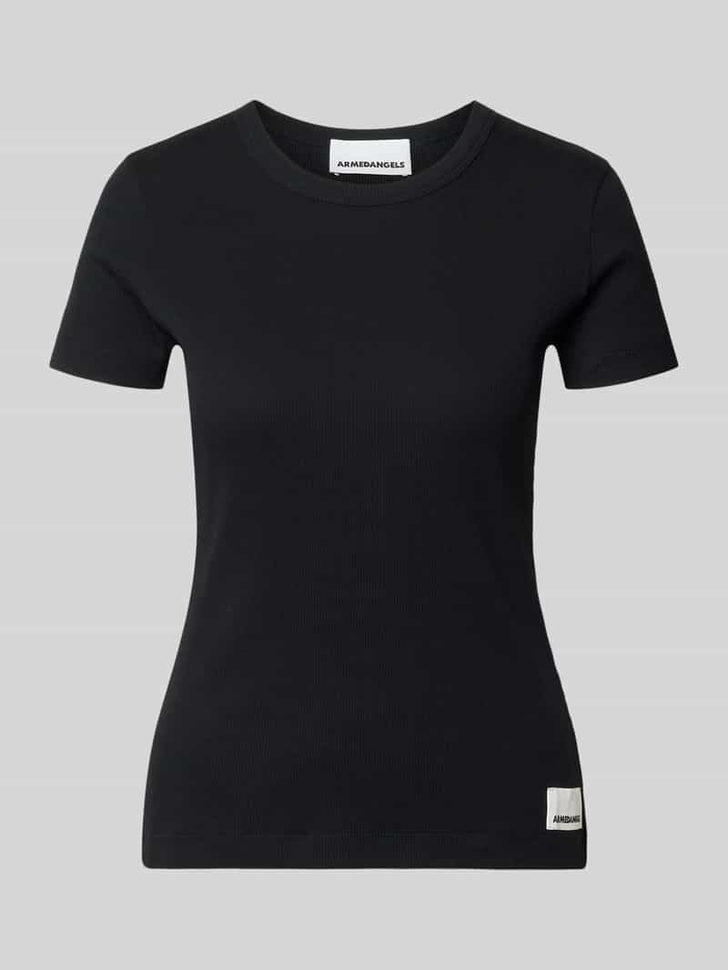 ARMEDANGELS Slim Fit T-Shirt aus Baumwoll-Mix Modell 'KARDAA' in Black, Größe S 2134159S