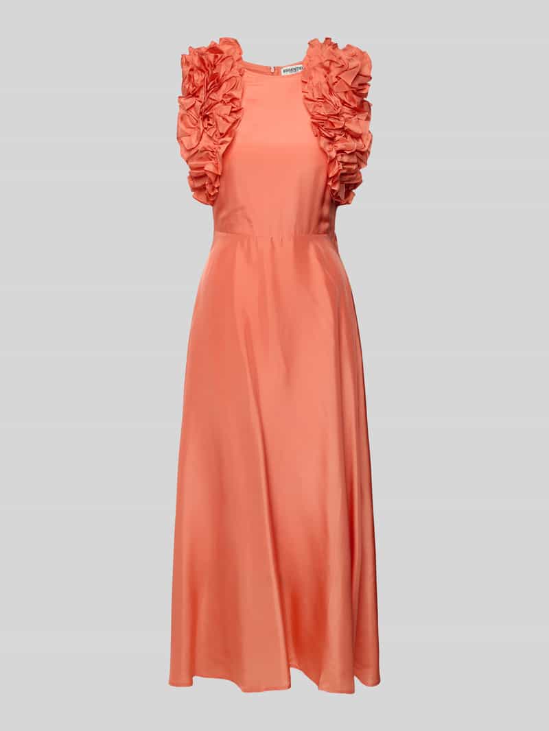 Essentiel Antwerp Midi-jurk van viscose met ruches model 'Hexico'