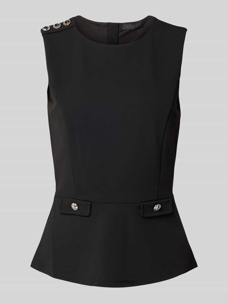Guess Top met ronde hals model 'AMBRE PEPLUM'
