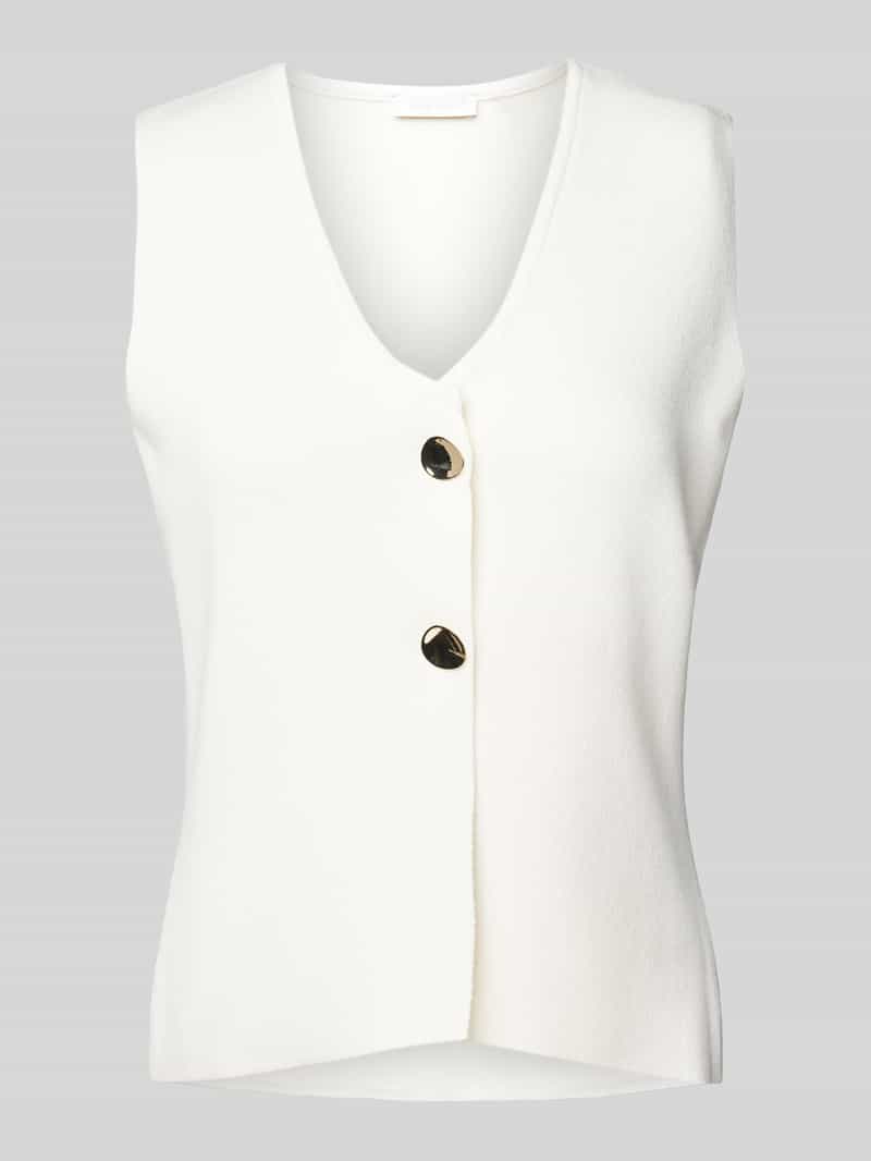 Rich & Royal T-shirt met geribde ronde hals