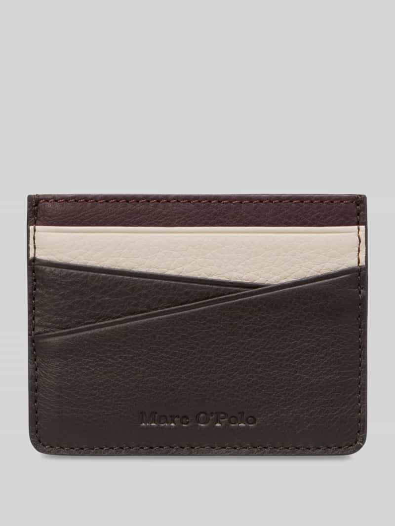 Marc O'Polo Leren kaarthouder Junis Card Holder Burnt Coffee donkerbruin
