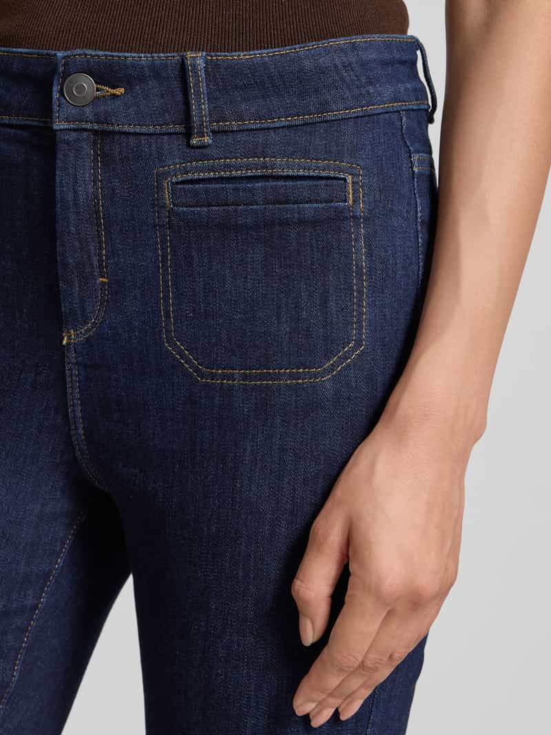 Christian Berg Woman Bootcut fit jeans met riemlussen