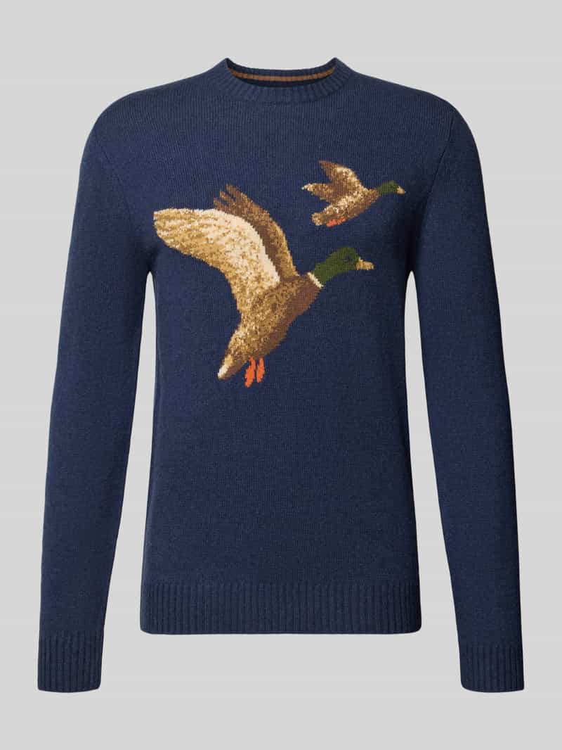 MCNEAL Gebreide pullover met motief en ronde hals