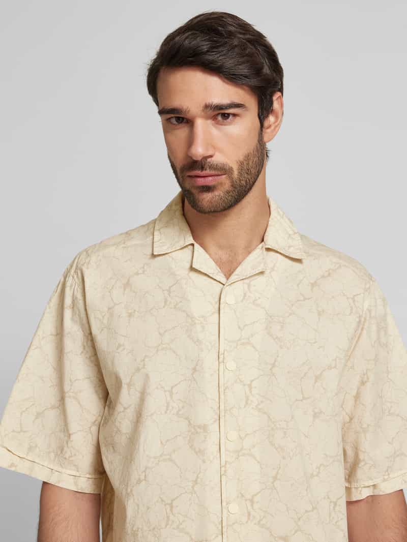 Boss Orange Relaxed fit vrijetijdsoverhemd met 1 2-mouwen model 'Lapisy'
