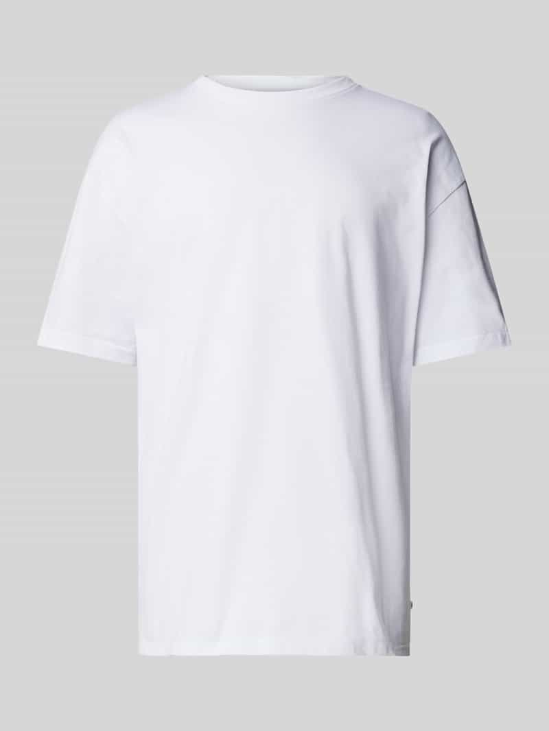 Samsøe T-shirt met geribde ronde hals model 'HUDSON'