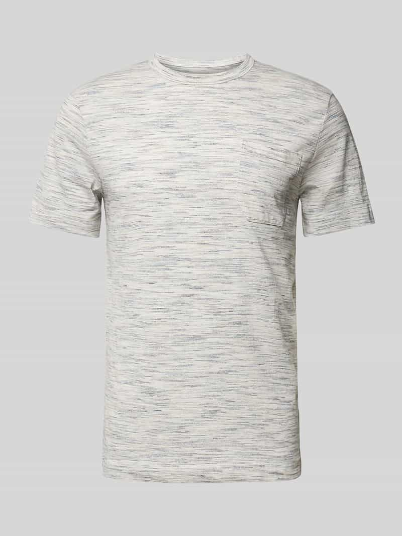 Tom Tailor Regular fit T-shirt van katoenmix met borstzak