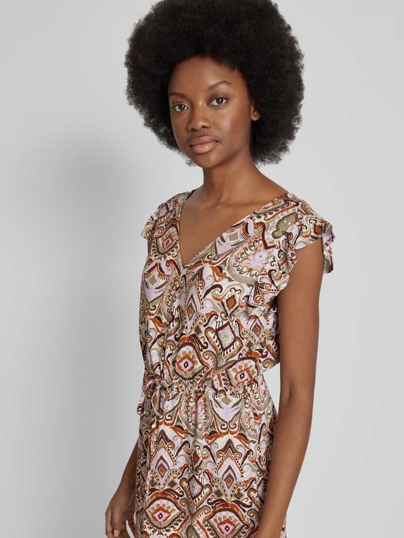 b.Young Midi-jurk met V-hals model 'Joella'