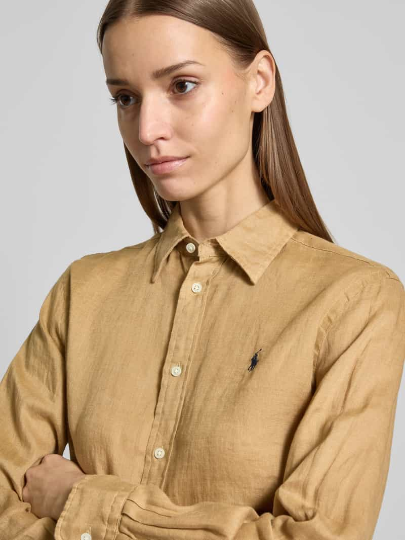 Polo Ralph Lauren Loose fit overhemdblouse van puur linnen met knoopsluiting