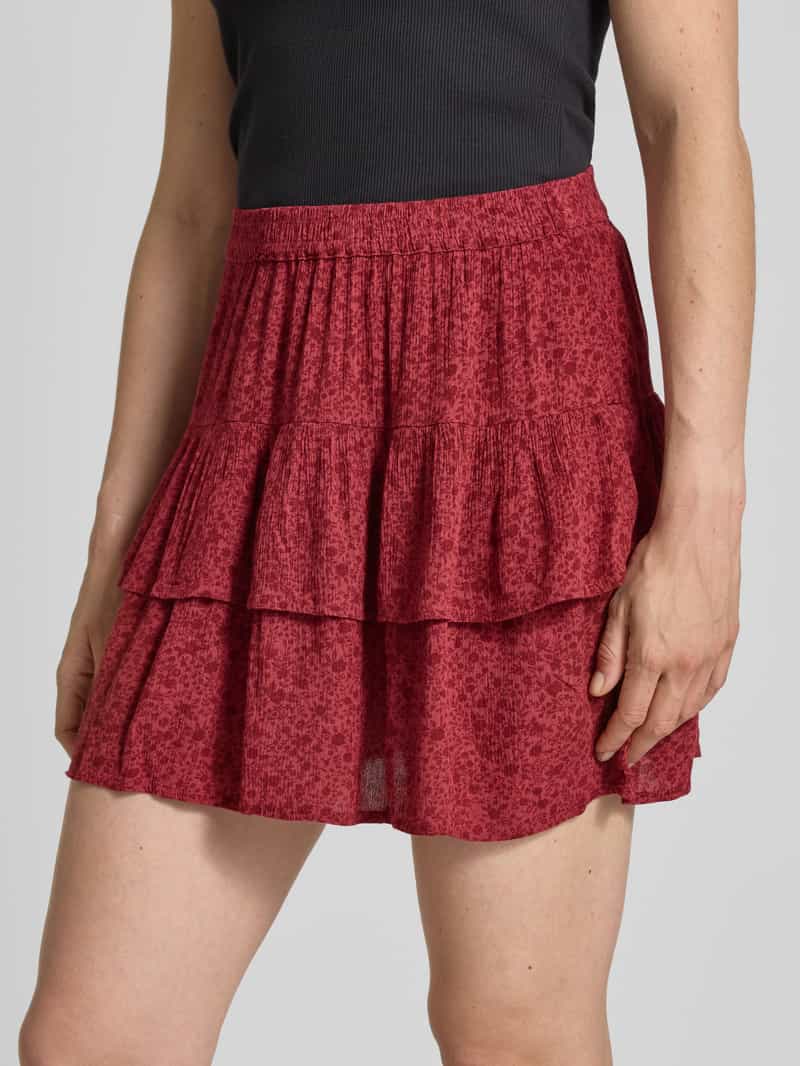 Only Uitlopende minirok van pure viscose model '30 BERYL'