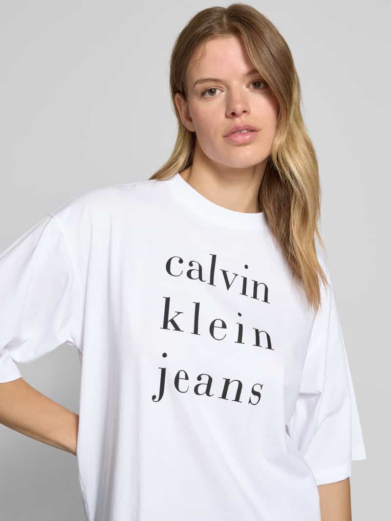 Calvin Klein Jeans T-shirt met labelprint model 'CKJ LOGO'