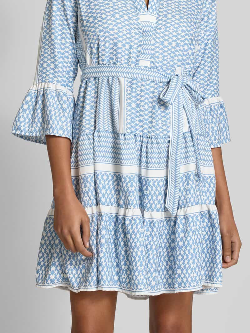 Only Getailleerde blousejurk met all-over motief model 'ATHENA'