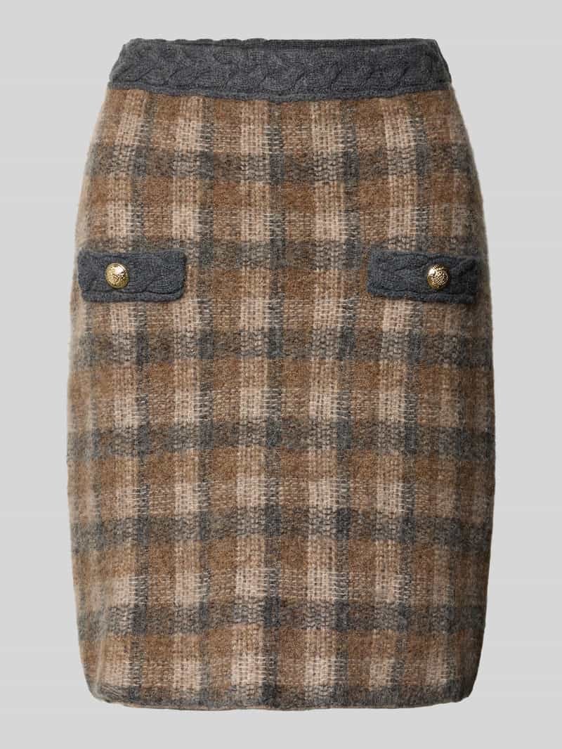 Joop! Gebreide rok met knielengte in wolmix model 'Kanda'