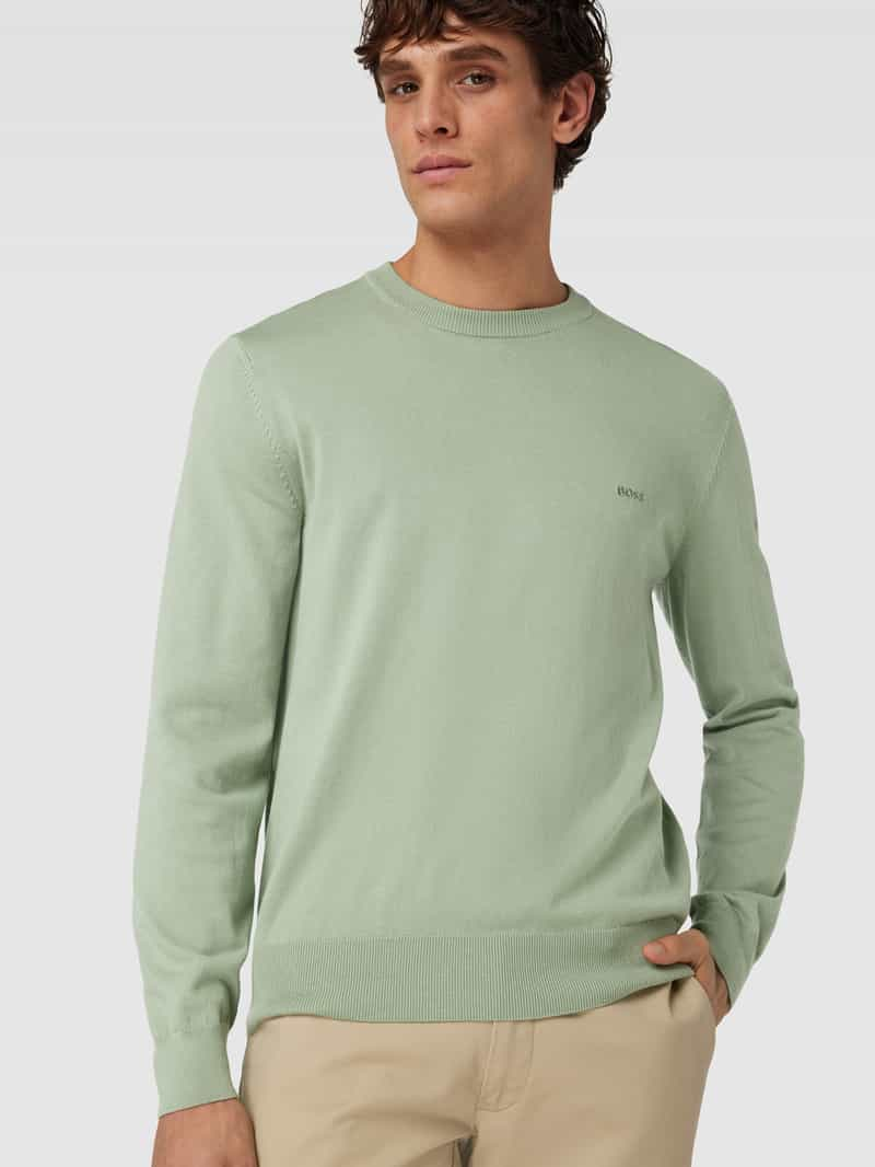 Boss Gebreide pullover met ronde hals model 'Pacas'