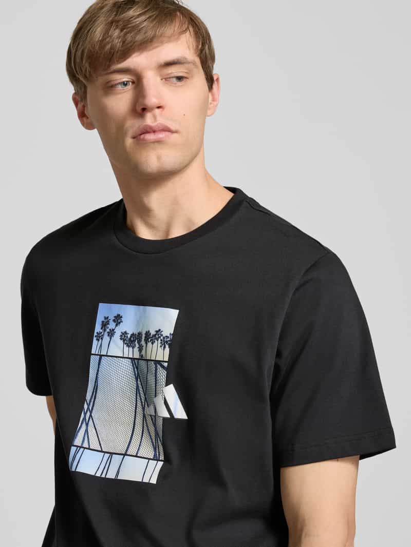 adidas Sportswear T-shirt met motiefprint model 'LENS'