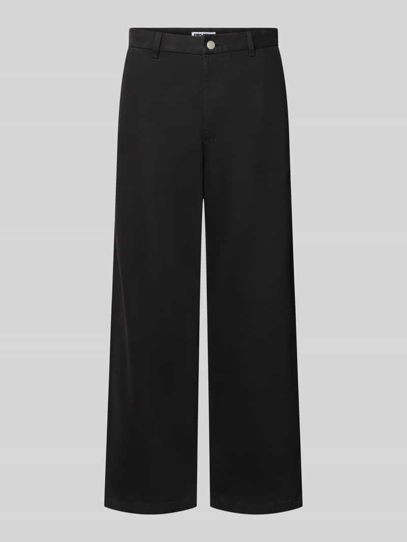 barrel-fit-broek van katoenen stof met Franse steekzakken