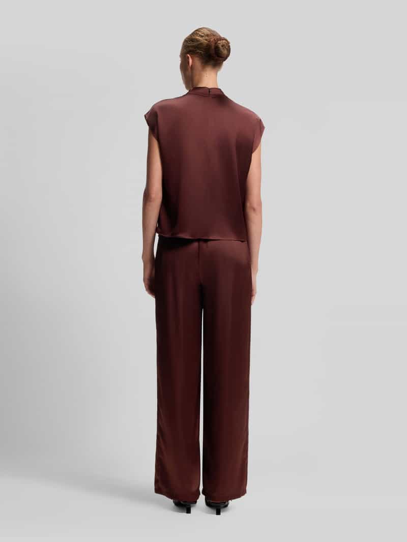 HUGO Regular Fit blouse met korte mouwen met cascadekraag model 'Casmena-1'