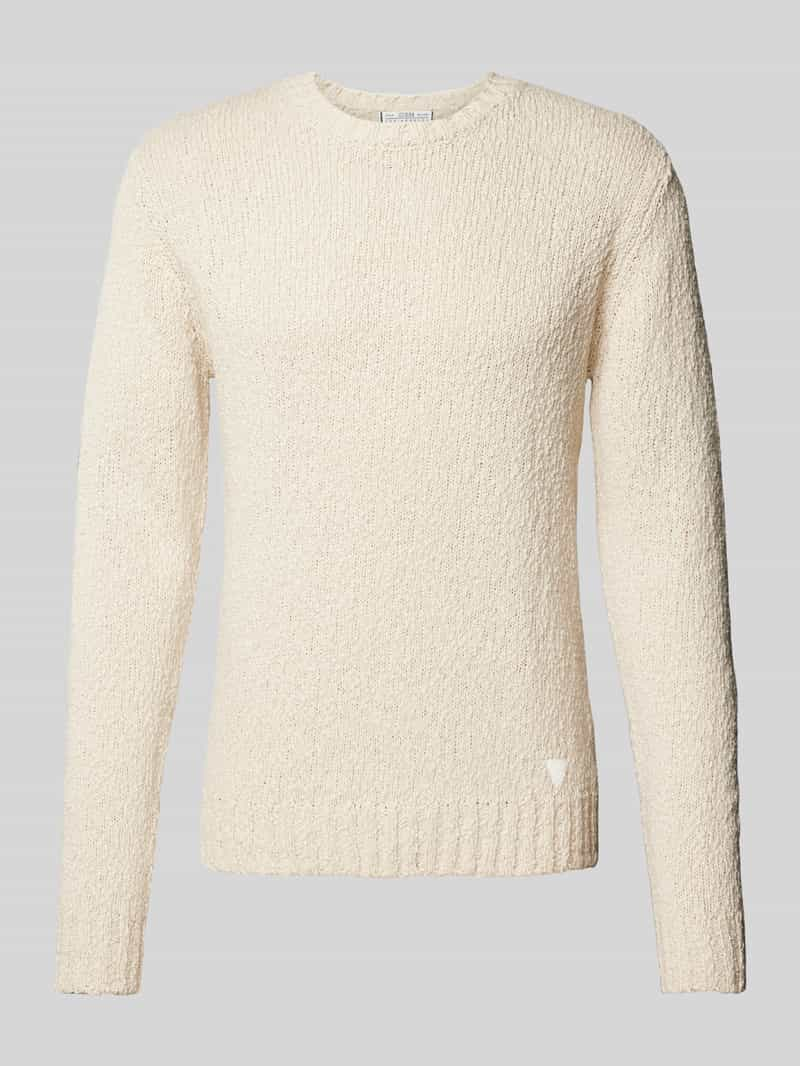 Guess Gebreide pullover met labelpatch, model 'DEVEN'