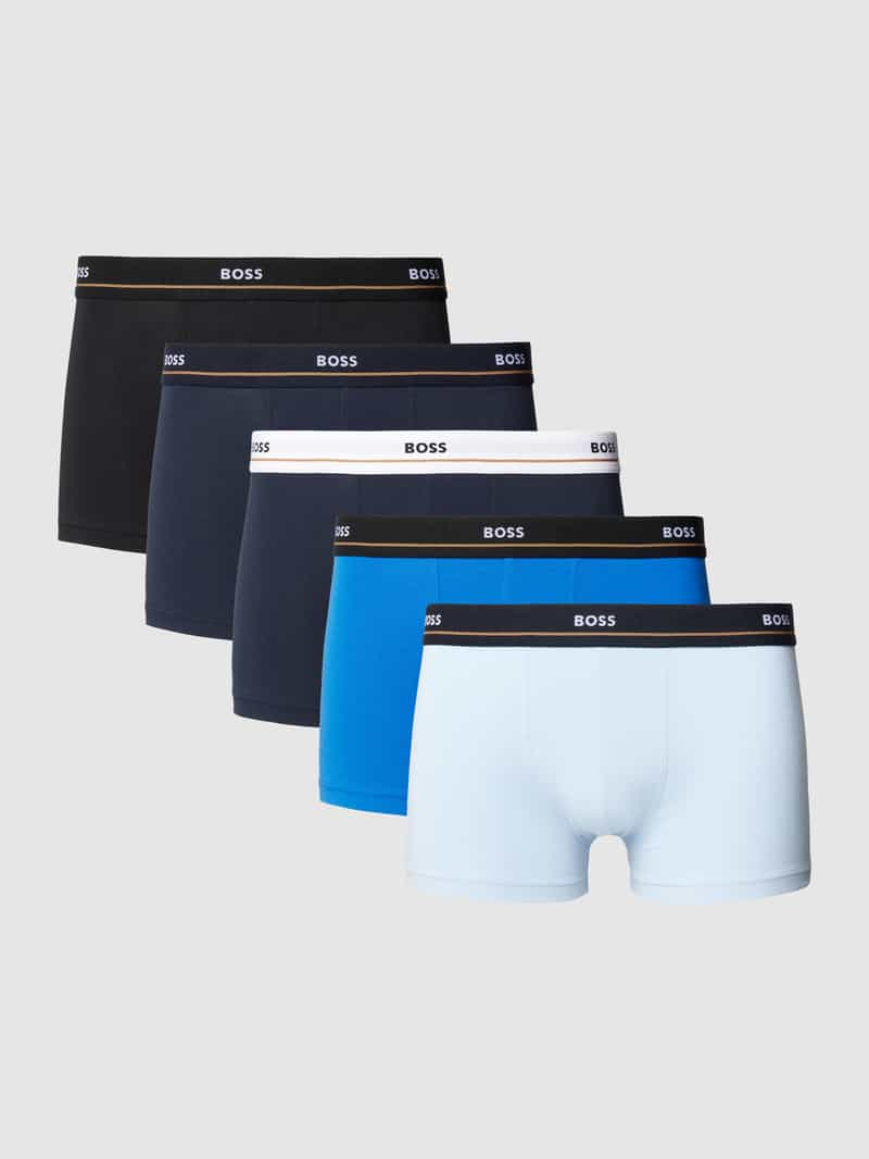 Boss Boxershort met logo in band in een set van 5 stuks