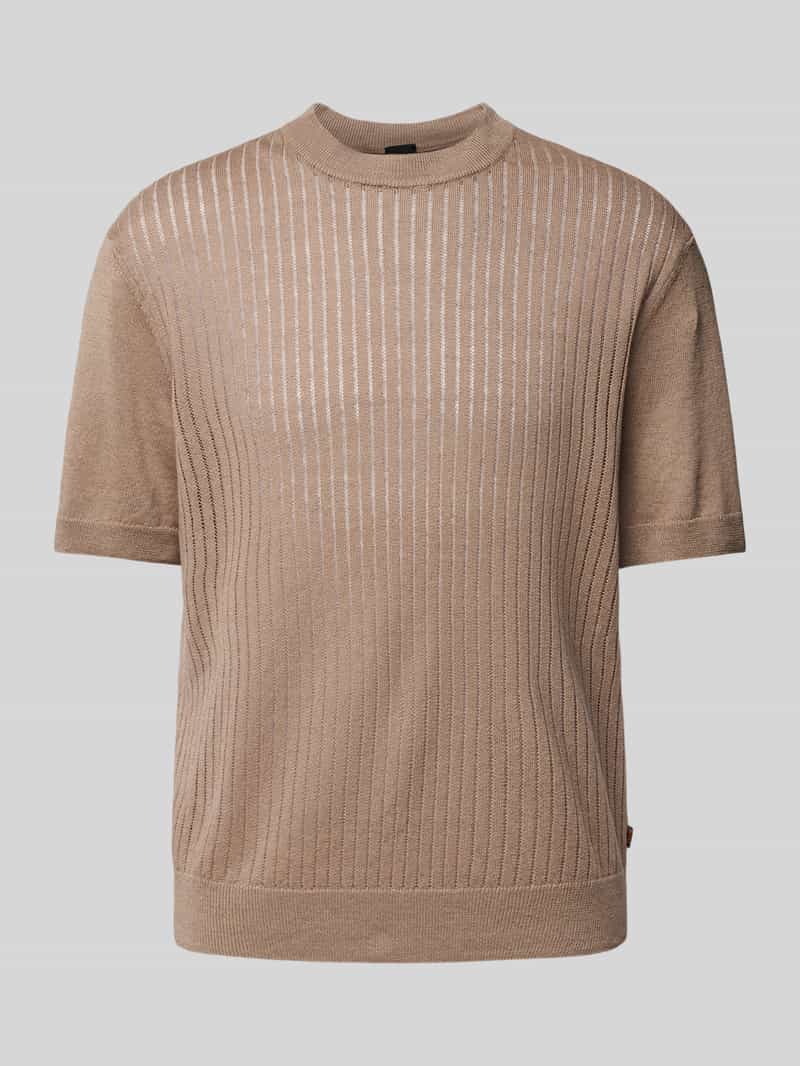 Boss Orange Oversized T-shirt van linnenmix model 'Ajordino'