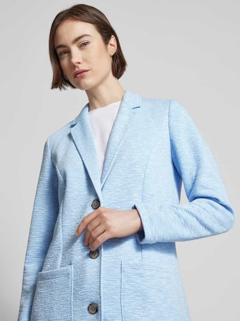 Tom Tailor Lange blazer in gemêleerde look